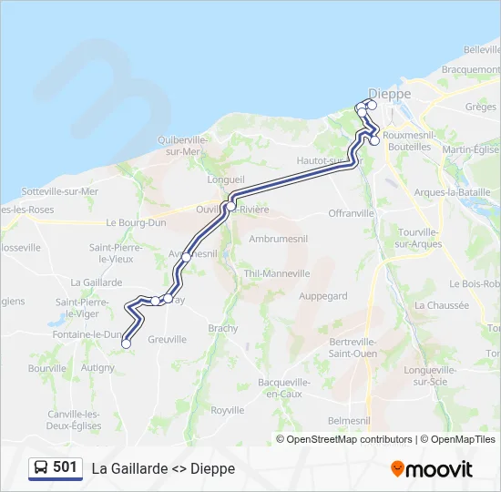 501 Bus Line Map
