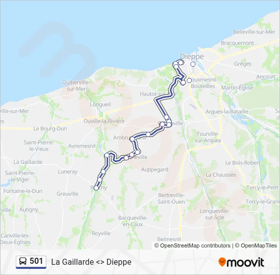 501 Bus Line Map