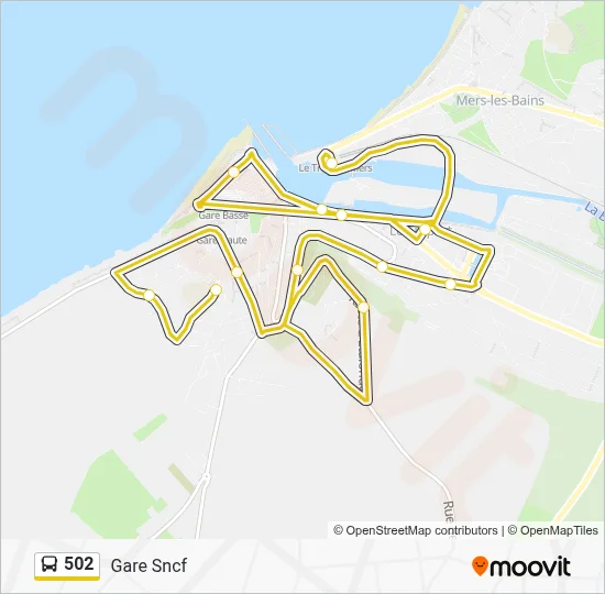 Mapa de 502 de autobús