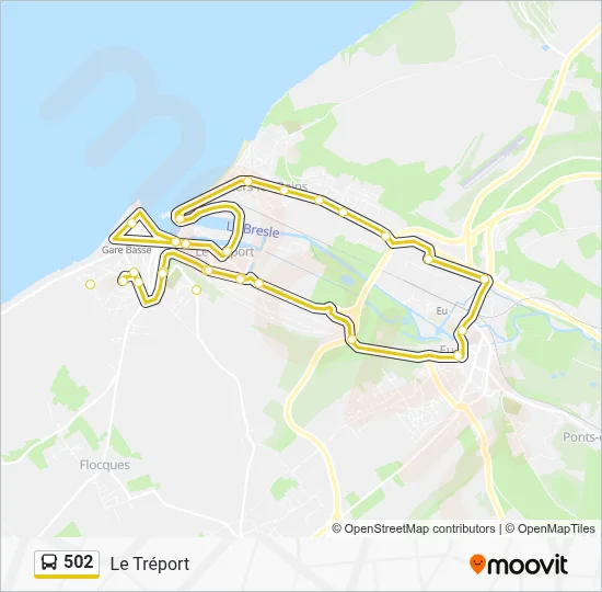 502 Bus Line Map