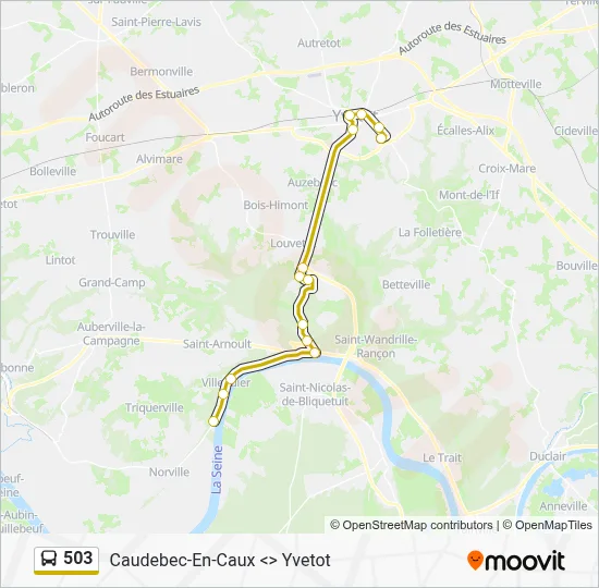 Plan de la ligne 503 de bus