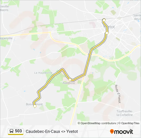 Mapa de 503 de autobús
