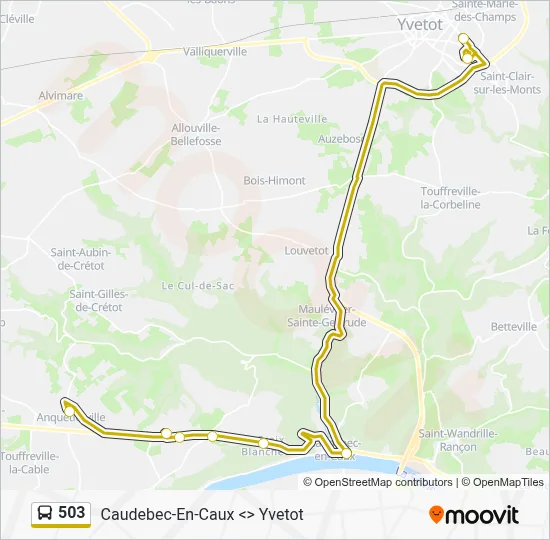 Plan de la ligne 503 de bus