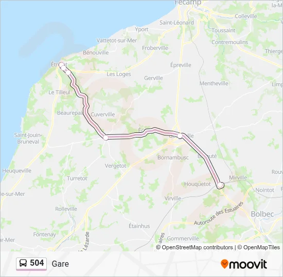 Plan de la ligne 504 de bus