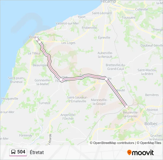 504 Bus Line Map