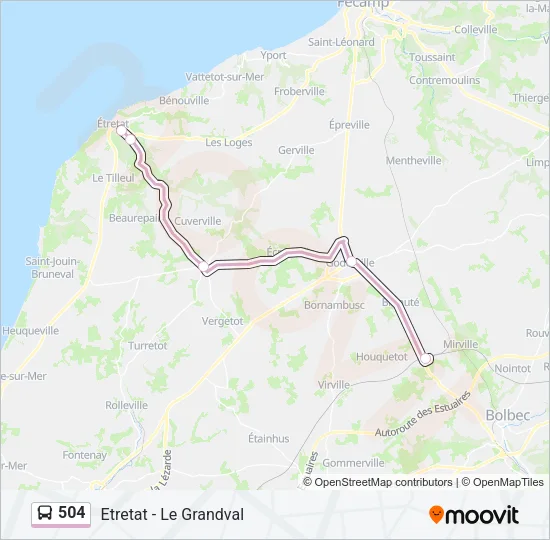 504 Bus Line Map