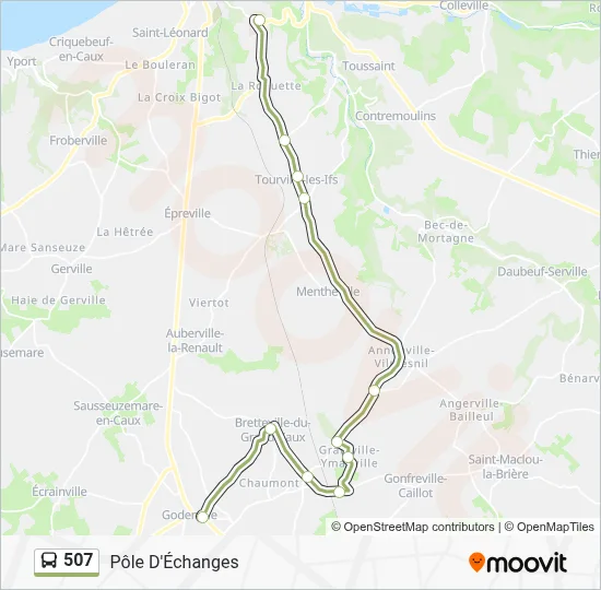 Plan de la ligne 507 de bus
