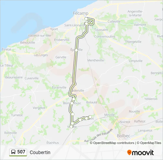 Plan de la ligne 507 de bus