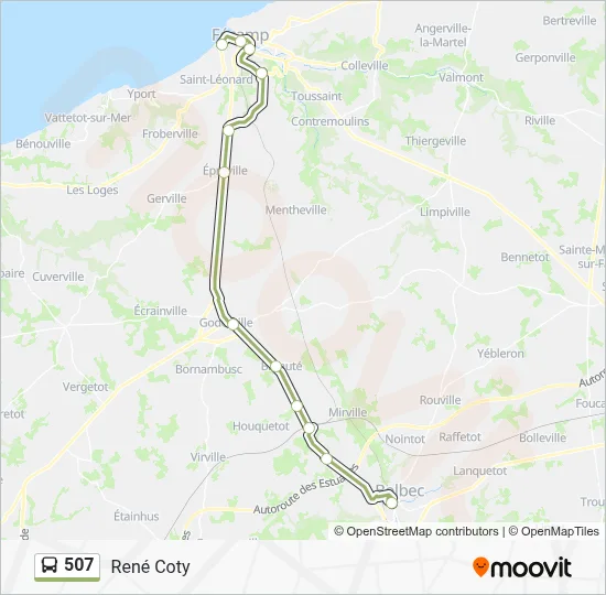 Plan de la ligne 507 de bus