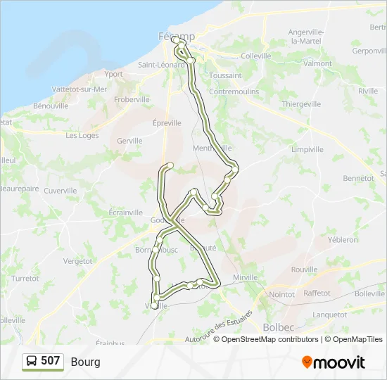 Mapa de 507 de autobús