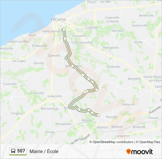 Plan de la ligne 507 de bus