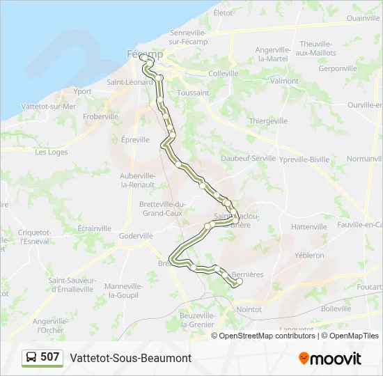 507 Bus Line Map