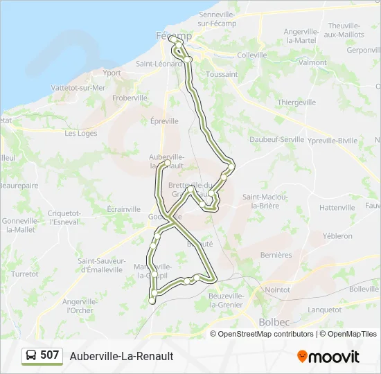 507 Bus Line Map