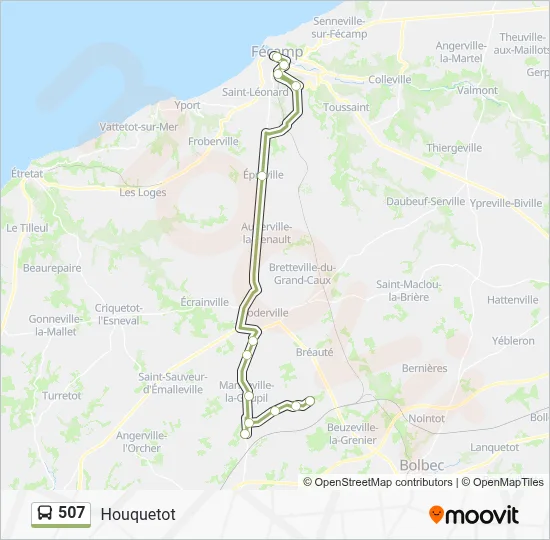 507 Bus Line Map
