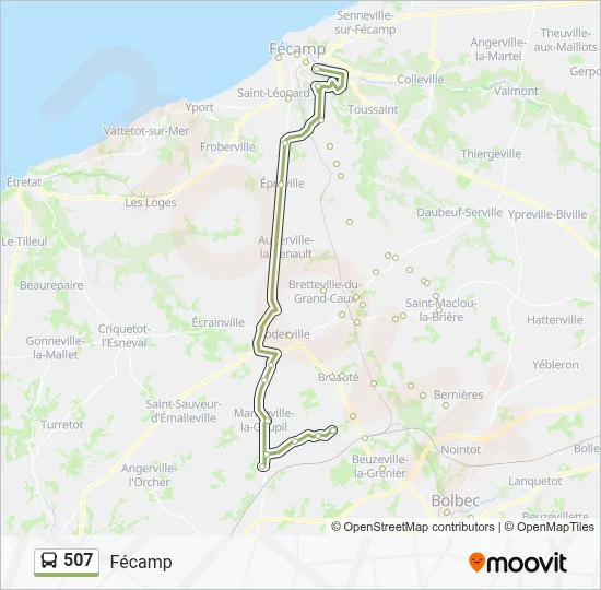 507 Bus Line Map