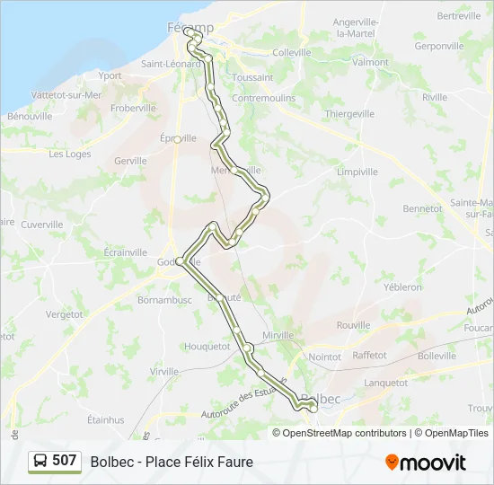 507 Bus Line Map