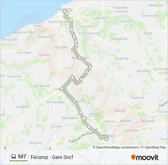507 Bus Line Map