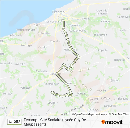 507 Bus Line Map