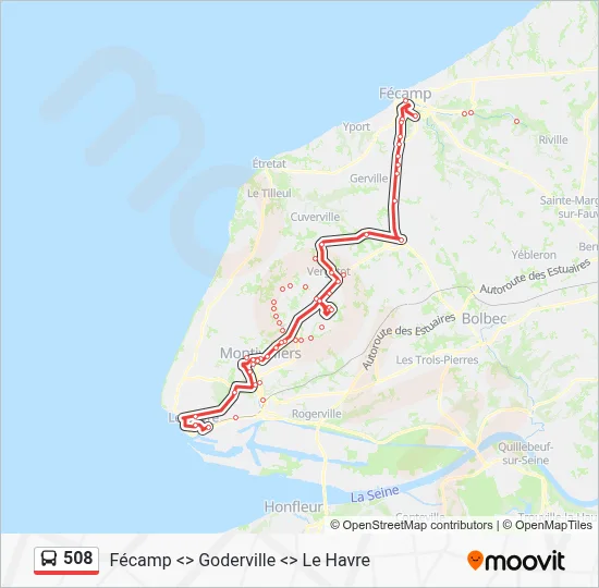508 Bus Line Map