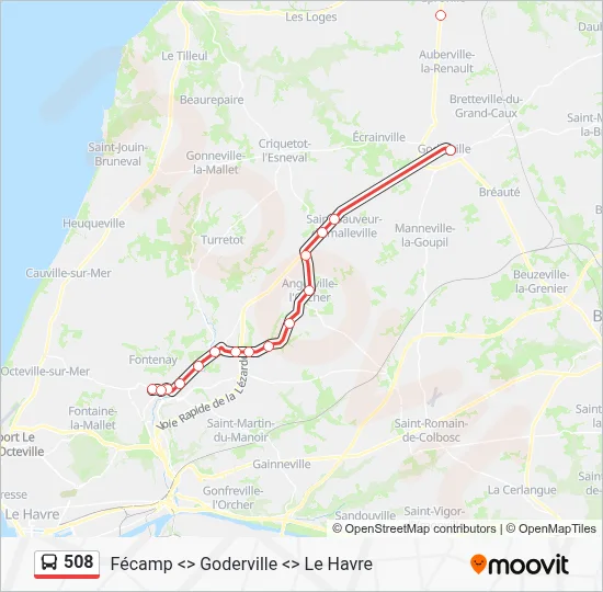 508 Bus Line Map