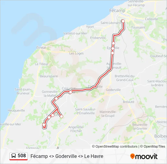 508 Bus Line Map
