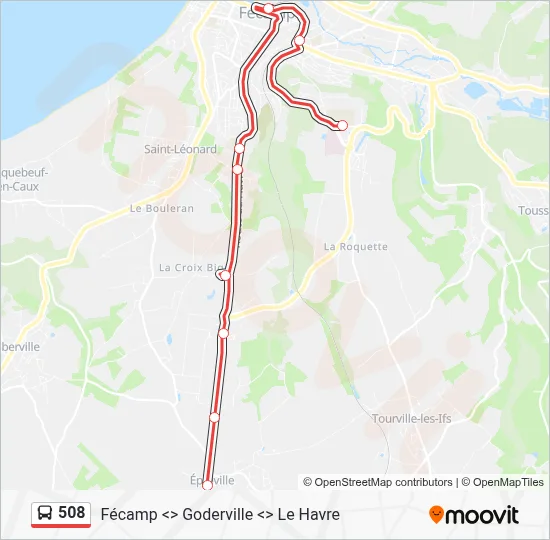 508 Bus Line Map