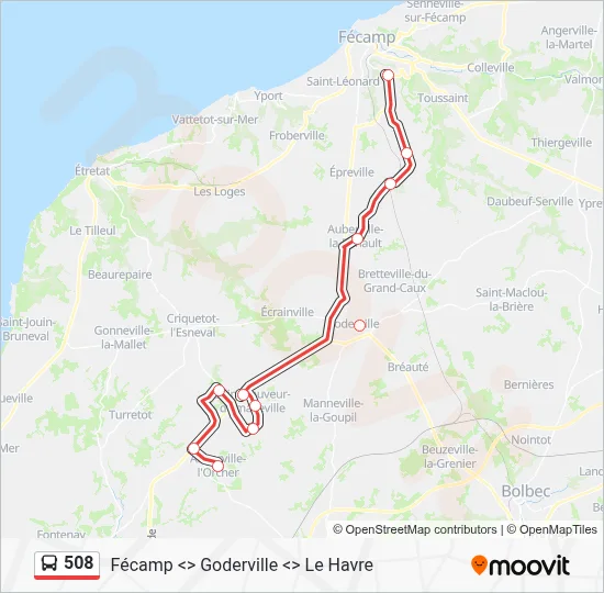 508 Bus Line Map