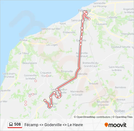 508 Bus Line Map
