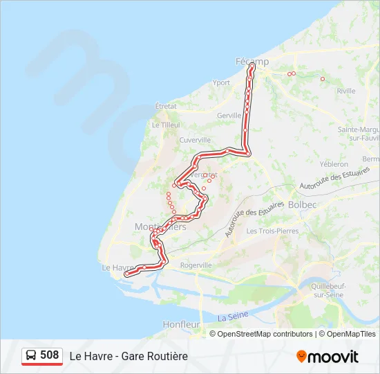 508 Bus Line Map