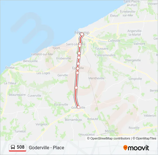 508 Bus Line Map