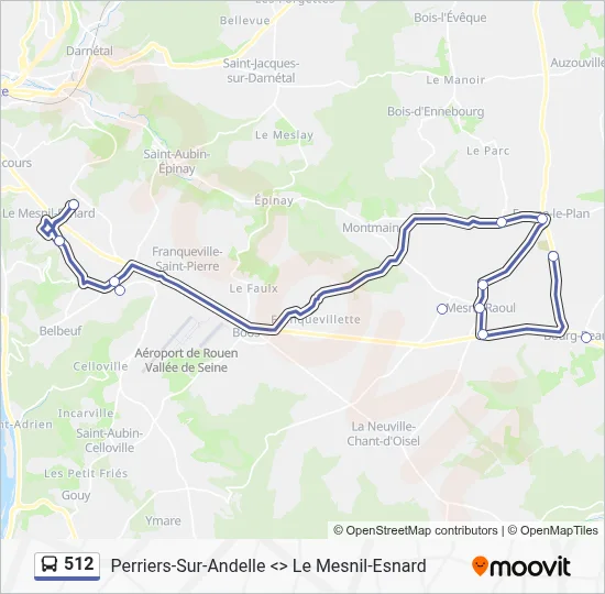 Mapa de 512 de autobús