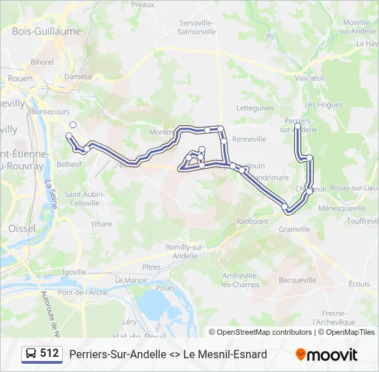 Mapa de 512 de autobús