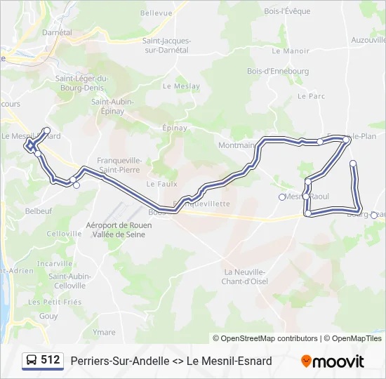 512 Bus Line Map