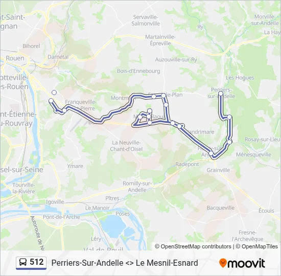 512 Bus Line Map