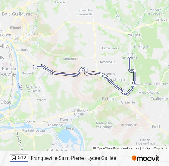 512 Bus Line Map