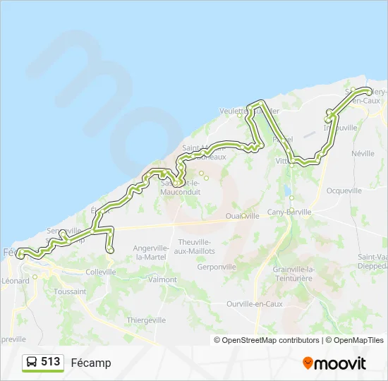 513 Bus Line Map