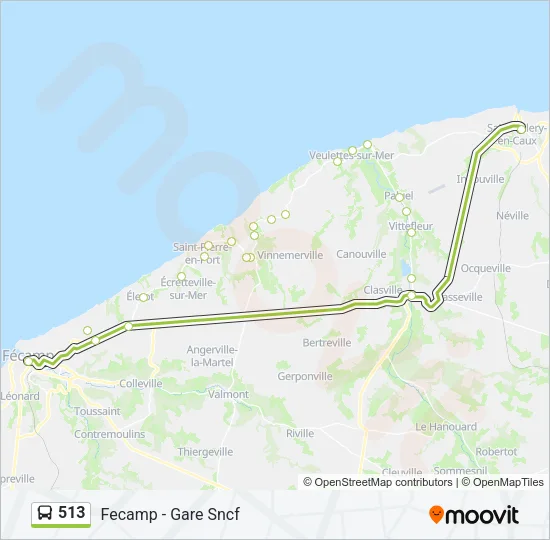 513 Bus Line Map
