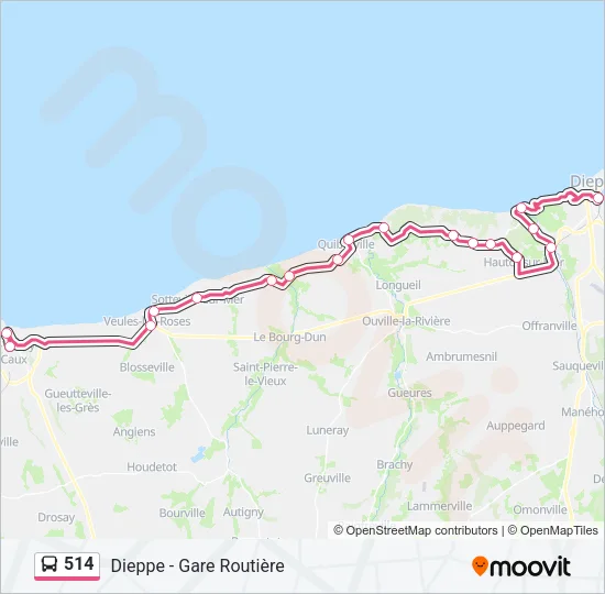 514 Bus Line Map