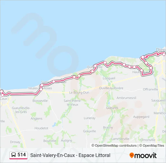 514 Bus Line Map