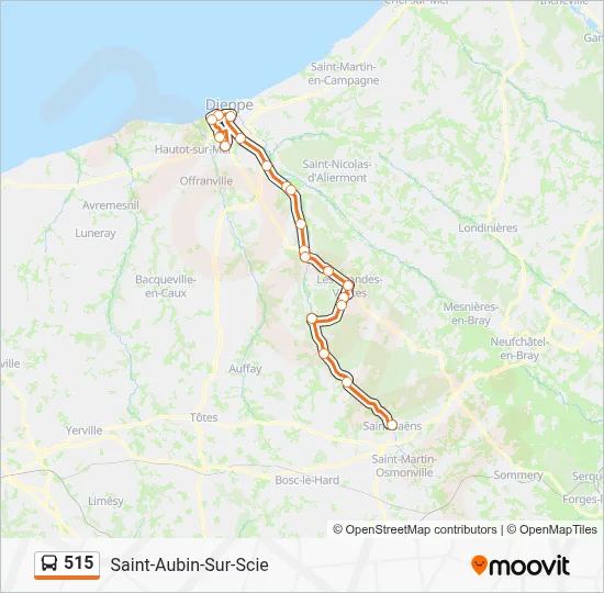 515 Bus Line Map