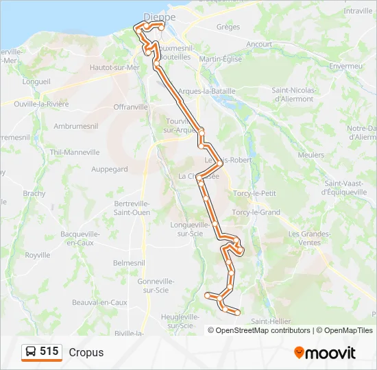 515 Bus Line Map