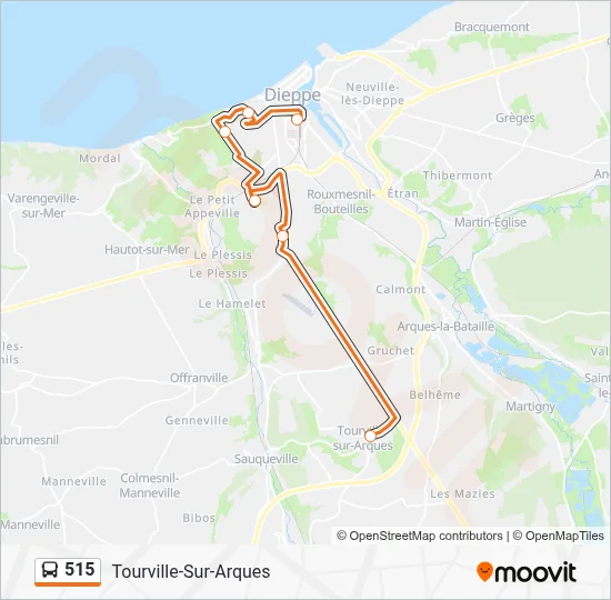 515 Bus Line Map