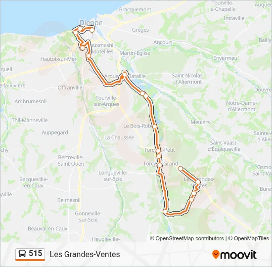 515 Bus Line Map