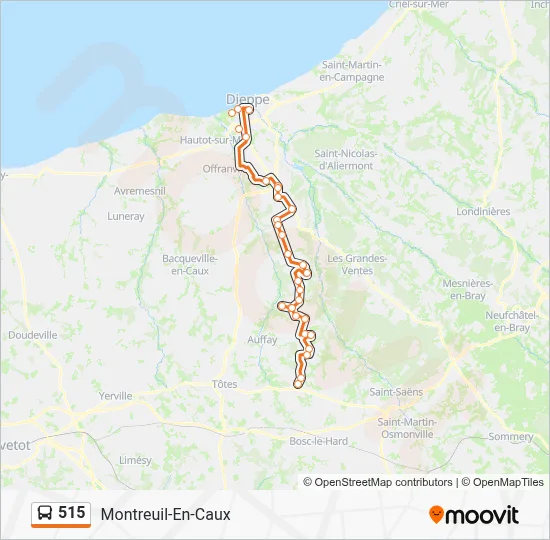 515 Bus Line Map