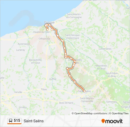 515 Bus Line Map