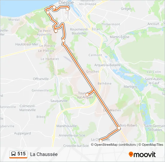 515 Bus Line Map