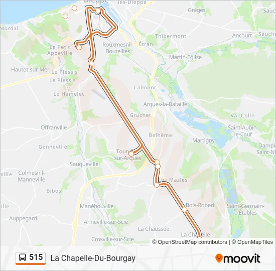 515 Bus Line Map