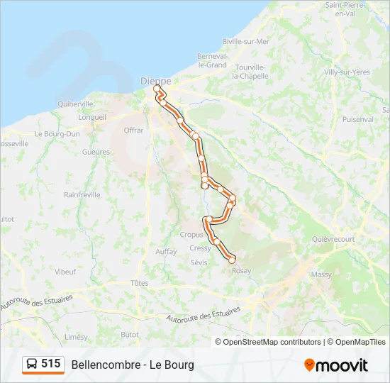 515 Bus Line Map