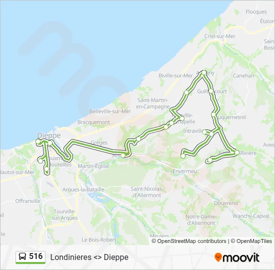 516 Bus Line Map