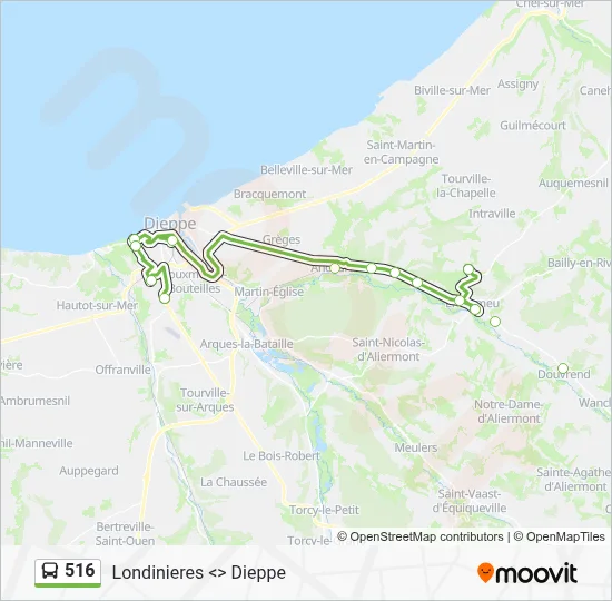 516 Bus Line Map